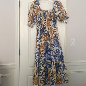INC Mediterranean print maxi dress size XL